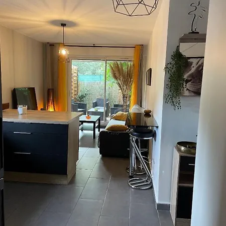 Daire Agreable T2 Traversant Rdc Avec Terrasse - Balcon - Parking 2 Places - Clim Portative