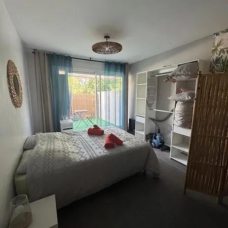 Lejlighed Agreable T2 Traversant Rdc Avec Terrasse - Balcon - Parking 2 Places - Clim Portative *